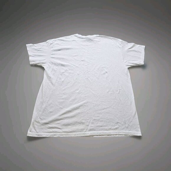 Gildan Mens T Shirt XL White XMas Rudolph The Red Nosed Reindeer Heavy Cotton - Picture 2 of 10